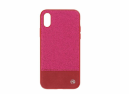 Tellur Cover Synthetic Leather Glitter II for iPhone X/XS pink