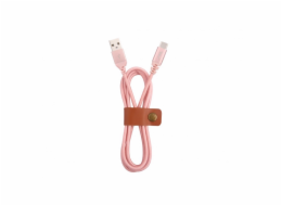 Tellur Data cable, USB to Type-C, made with Kevlar, 3A, 1m rose gold