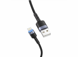 Tellur Data cable USB to Lightning LED, Nylon Braided, 1.2m black