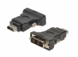 Digitus DVI Adapter, DVI(18+1) - HDMI type A M/F, DVI-D single link, Full HD, bl