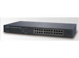 Planet GSW-2401 Switch 24x 10/100/1000, kov, rackmount, fanless