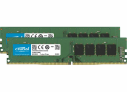 Crucial - DDR4 - sada - 32 GB: 2 x 16 GB - DIMM 288-pin - 3200 MHz / PC4-25600 - CL22 - 1.2 V - bez vyrovnávací paměti - bez ECC