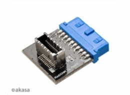 AKASA redukce AK-CBUB51-BK USB 3.0 19-pin MB header na USB 3.1 20-pin Key A connector