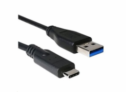 C-Tech CB-USB3C-20B USB 3.0 AM na Type-C, (AM/CM), 2m, černý kabel