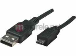 Kabel USB Manhattan USB-A - microUSB 1.8 m Czarny (307178)