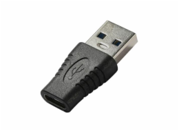 PremiumCord USB redukce USB 3.0 A - USB-C  (M/F), černá