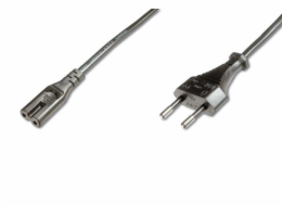 Digitus Napájecí kabel, Euro - C7 M / F, 1,8 m, H03VVH2-F 0,75qmm, černý
