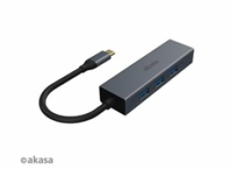 AKASA adaptér USB Type-C 4-In-1 Hub with Ethernet