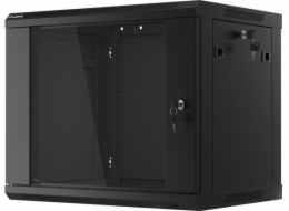 LANBERG Nástěnný rack 19 9U 600X450mm černý flat pack WF01-6409-10B LANBERG RACK CABINET 19” WALL-MOUNT 9U/600X450 (FLAT PACK) V2 BLACK