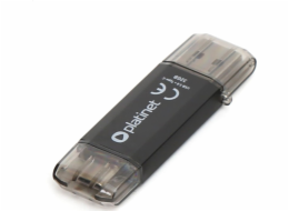 Platinet Dual 32GB PL0181 PLATINET PENDRIVE USB 3.0 + Type-C 32GB BLACK [45451]