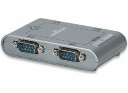 Adapter USB Manhattan USB - RS-232 x4 Srebrny (151047)