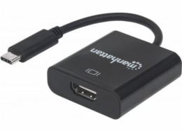 Adapter USB Manhattan USB-C - HDMI Czarny (151788)