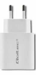 Qoltec 51714 Nabíječka | 18 W | 5-12V | 1,5-3A | USB typu C PD | USB QC 3.0 | Bílý