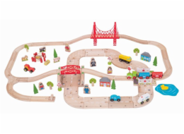 Bigjigs Rail Vláčkodráha 80 dílů