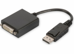 Digitus DisplayPort adapter cable, DP - DVI (24+5) M/F, 0.15m,w/interlock, DP 1.1a compatible, bl, CE