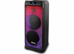 Reproduktor AKAI, Party speaker 260, bluetooth, FM rádio, LED světelné efekty, dálkový ovladač, mikrofon, 50 W RMS