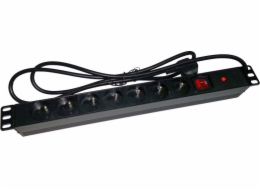 A-LAN Power strip 19 7x CEE 7/5 CEE 7/7 zástrčka s vypínačem (PZ071U)