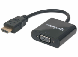 Adapter AV Manhattan HDMI - D-Sub (VGA) czarny (151467)