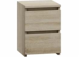 Topeshop M2 SONOMA nightstand/bedside table 2 drawer(s) Oak