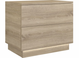 Topeshop S2 SONOMA nightstand/bedside table 2 drawer(s) Oak