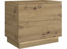 Topeshop S2 ARTISAN nightstand/bedside table 2 drawer(s) Oak