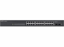 Zyxel GS1900-24 v2 26-port Gigabit Web Smart switch, 24x gigabit RJ45, 2x SFP, fanless