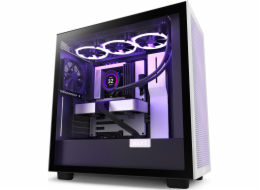 NZXT skříň H7 Flow edition  / ATX / 2x120 mm fan / USB-C / 2x USB / prosklená bočnice / mesh panel / bíločerná