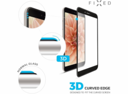 Fixed Ochranné tvrzené sklo 3D Full-Cover pro Apple iPhone 6/6S/7/8/SE (2020/2022), černé