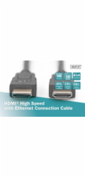 Digitus Připojovací kabel HDMI High Speed, typ A M/M, 2,0 m, Ultra HD 60p, zlatý, bl