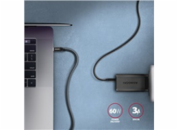 AXAGON BUCM3-CM15AB, SPEED kabel USB-C <-> USB-C, 1.5m, USB 3.2 Gen 1, PD 60W 3A, ALU, oplet, černý