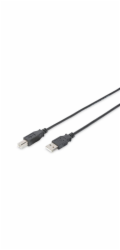 Digitus USB 2.0 connection cable, type A - B M/M, 5.0m, USB 2.0 conform, bl