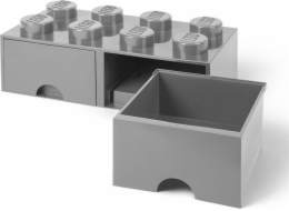 Room Copenhagen LEGO Brick Drawer 8 šedá, úložný box