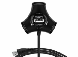 AXAGON HUE-X3B, 4x USB2.0 TRINITY hub, černý