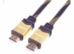 PremiumCord HDMI 2.0 High Speed + Ethernet kabel HQ, zlacené konektory, 1,5m