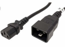 PREMIUMCORD Kabel síťový propojovací 230V 10A 3m, konektory IEC 320 C13 - IEC 320 C20