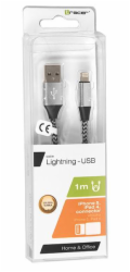 Tracer 46268 Lighting USB 2.0 Iphone AM 1m Black Silver