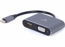 Cablexpert A-USB3C-HDMIVGA-01 USB grafický adaptér Šedá