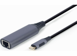 Gembird A-USB3C-LAN-01 dokovací stanice/replikátor portů USB 3.2 Gen 1 (3.1 Gen 1) Type-C Černá, Šedá