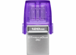 Kingston Flash Disk 128GB DataTraveler microDuo 3C 200MB/s dual USB-A + USB-C 45019953
