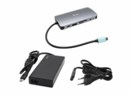 i-tec dokovací stanice USB-C Metal Nano Dock/ 3x USB 3.1/ 2x USB-C/ DP/ HDMI/ VGA/ LAN/ SD/ PD 100W + zdroj 77W