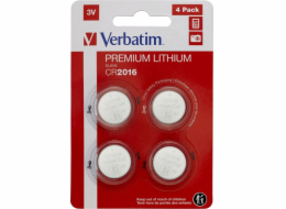 VERBATIM Lithium baterie CR2016 3V 4 Pack