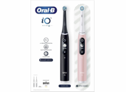 Oral-B iO Series 6 Duo Black & Pink Sand set elektrických zubních kartáčků, 5 režimů, AI, časovač