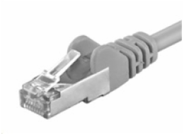 PREMIUMCORD Patch kabel CAT.6 F/UTP, RJ45-RJ45, AWG 26 1m šedá