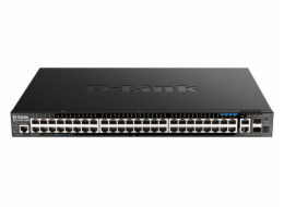 D-Link DGS 1520-52MP - Přepínač - L3 - inteligentní - 44 x 10/100/1000 (PoE+) + 4 x 2.5GBase-T (PoE+) + 2 x 10 Gigabit Ethernet + 2 x 10 Gigabit SFP+ - Lze montovat do rozvaděče - PoE+ (370 W)