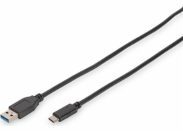 Digitus USB Type-C connection cable, type C to A M/M, 1.0m, Super Speed, bl