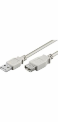 PremiumCord&nbsp;USB&nbsp;2.0&nbsp;kabel&nbsp;prodlužovací,&nbsp;A-A,&nbsp;3m,&nbsp;šedá