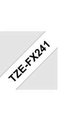 Brother&nbsp;-&nbsp;TZe-FX241,&nbsp;&nbsp;bílá&nbsp;/&nbsp;černá,&nbsp;18&nbsp;mm,&nbsp;&nbsp;s&nbsp;flexibilní&nbsp;páskou