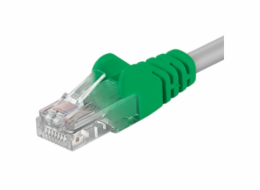 PremiumCord Patch kabel Cat5E UTP, délka 10m, křížený, šedá