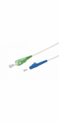SC/APC - LC/UPC simplex 9/125 SM 10m arm.bílý 3mm B3 LSZH