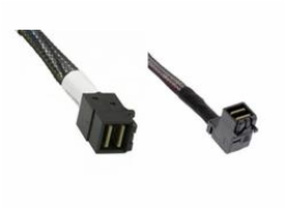 INTEL 730mm and 800mm cable with straight SFF8643 to right angle SFF8643 connectors